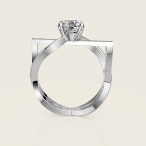 Impresionante anillo de boda Queen que muestra una belleza majestuosa y acentos brillantes diseñados para recuerdos duraderos - Product Image 2