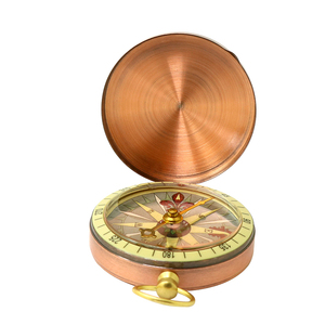 Sac à dos de camping en plein air 60mm cadeau laiton antique cuivre montre magnétique <span class=keywords><strong>boussole</strong></span> à vendre - Product Image 5