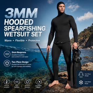 Traje de Neopreno de Alta Calidad de 3mm con Camuflaje, Conjunto de 2 Piezas para Buceadores Profesionales - Product Image 2