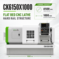 Torno CNC de Cama Plana CK6150, 500mm de Diámetro de Torneado, Económico, con Torreta de 4 Estaciones y Velocidad Variable Continua (VFD)