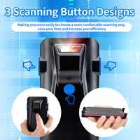 Lecteur de codes-barres sans fil 3-en-1 GTCODESTAR 2.4G, scanner portable avec clip dorsal, scanner de codes-barres 2D avec clip dorsal pour téléphone