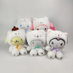 Mezcla al por mayor 8 pulgadas Sanrioo lindo Popular Japón Anime personaje de dibujos animados muñecos de peluche niños niñas regalos juguetes suaves