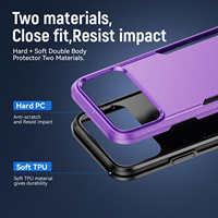 Coque antichoc en silicone pour iPhone 18 17 16 Pro Max, coque double couche PC rigide et TPU, anti-traces de doigts, finition mate, vente en gros
