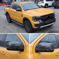 Coque de rétroviseur de voiture pour Ford Ranger 2023+ en ABS fibre de carbone, coque décorative de rétroviseur extérieur, accessoires extérieurs