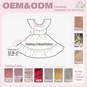 Robes d'été Abigail personnalisées à volants pour bébés et jeunes enfants, robes de soirée et de fête pour filles, prix de gros - Product Image 2