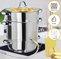 Presse-agrumes à induction de fruits, en acier inoxydable, 8 litres