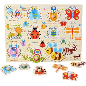 Jouets éducatifs pour bébés, puzzles <span class=keywords><strong>de</strong></span> nombres Montessori <span class=keywords><strong>de</strong></span> dessin animé, jouets à saisir à la main, puzzles Tangram, puzzles en bois à chevilles - Product Image 1