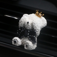 Diffuseur d'huiles essentielles en céramique en forme d'ours mignon pour voiture, clip de ventilation, désodorisant, décoration parfumée en porcelaine, vente en gros