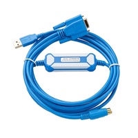 AMSAMOTION UC-PRG020-12A Cable de Programación Aislado de PVC de 2m para PLC Delta Serie AH DVP, Pantalla de Texto HMI Serie DOP-B