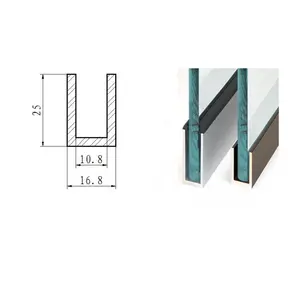 Aluminium U Channel For Glass Fence Railing Aluminium U Channel Profile Industrial Aluminum Extrusion Profile
