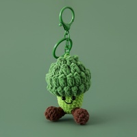 Groothandel handgemaakte Kawaii gehaakte sleutelhanger fruit groente avocado paddenstoel voedsel tasbedel voor verjaardagscadeau