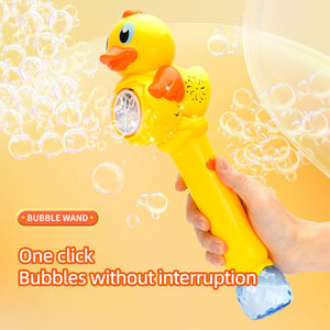 Machine à bulles d'été pour enfants, 6 trous, bâton à bulles en forme de canard avec lumière, jouet pour la plage, le parc, les fêtes, cadeau pour enfants - Product Image 3