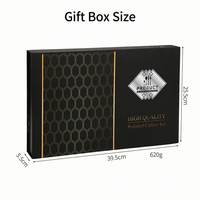 Vente en gros de couverts de luxe personnalisés en acier inoxydable, plaqués or, 24 pièces, pour mariage, restaurant, fête