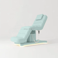 Lit pour le visage Salon de beauté Spa Clinique Chaises Table de meubles de beauté pour les cils Lits de salon Mécanisme de levage électrique Chaise Chaise de massage