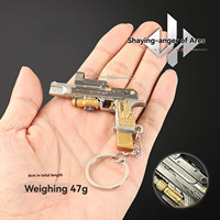 Porte-clés en alliage de zinc Delta Force HawkOps 6 cm Desert Eagle Ares' Wrath, pendentif en métal, porte-clés en forme de pistolet, cadeau de collection