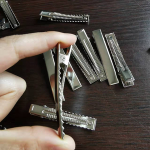 Pinza de pelo de cocodrilo de níquel con parte superior plana con dientes para proyectos de artes y manualidades - Product Image 2