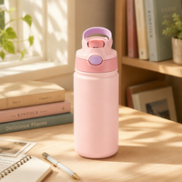 Performa Isolasi Vakum Stabil Botol Air Vakum Stainless Steel Dinding Ganda 12oz Macaron Kids Thermo Sport Flip Lid