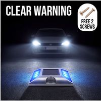 Marqueur de stationnement solaire rechargeable en alliage d'aluminium double face, certifié IP68, avec deux modes, pour commande en gros