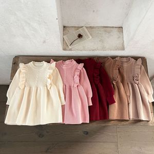 Ins gaun katun bayi perempuan, pakaian luar sweater rok termal musim gugur dan musim dingin - Product Image 2