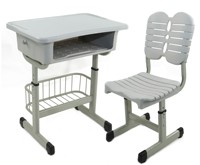 Mobilier scolaire moderne pour les écoles primaires et secondaires, vente en gros, ensemble de table et de chaise d'école personnalisé