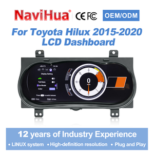 NaviHua - Système Linux pour mise à niveau automobile - Tableau de bord numérique LCD - Instrument de bord - Compteur automatique pour Toyota Hilux/Fortuner 2015-2020 - Product Image 1