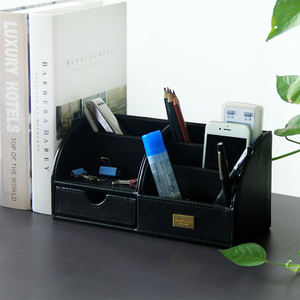 الأسود و البيج مكتب عمل المنظم مع درج - Product Image 4