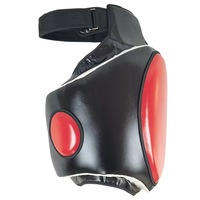Muay Thai Equipment Coussinets de protection du corps en cuir gris pour hommes Protège-cuisses Muaythai avec logo client