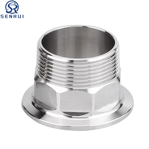 Adaptateur professionnel en acier inoxydable 304 316L de qualité sanitaire, poli miroir, Tri-Clamp vers filetage mâle, pièces usinées - Product Image 3