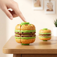 Jouet anti-stress Hamburger à presser, cube de puzzle mécanique 3D, jouets de bureau éducatifs et originaux pour enfants, cadeaux de fête en gros