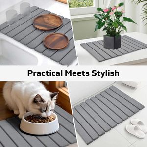 Luxury <b>Foldable</b> Multi-Function Quick Drying Solid Pattern Minimalist Diatomite Stone <b>Bath</b> Mat for Bathroom Comfort - Product Image 6