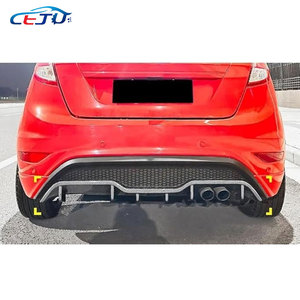 Kits de carrocería de coche de estilo Maxton ABS negro brillante protector de difusor de labio de parachoques inferior trasero para <span class=keywords><strong>Ford</strong></span> <span class=keywords><strong>Fiesta</strong></span> MK6 <span class=keywords><strong>MK7</strong></span> ST B299 2010-2017 - Product Image 2