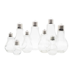 Tùy Chỉnh Rỗng 250Ml 16 Oz Rõ Ràng Đồ Uống Uống Ánh Sáng <span class=keywords><strong>Bulb</strong></span> Shape <span class=keywords><strong>Glass</strong></span> Juice Chai Với Vít Nắp - Product Image 3