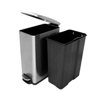 Poubelle à pédale unique en acier inoxydable de bonne qualité, grande capacité, pour cuisine, usage commercial, pour couches et déchets divers, à prix abordable