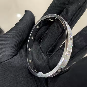 All'ingrosso classico glassato fuori bracciale in <span class=keywords><strong>Moissanite</strong></span> 925 in argento Sterling braccialetti con diamanti in <span class=keywords><strong>Moissanite</strong></span> pieno per regali - Product Image 2