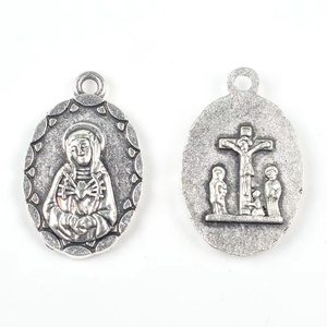 Cổ bạc mạ Kẽm hợp kim Công Giáo bảy Nỗi Buồn huy chương cho công giáo kinh Mân Côi phần DIY kinh Mân Côi làm - Product Image 2