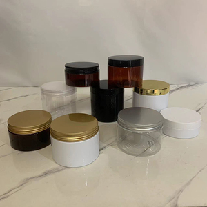 Hengjian 300g 300ml mỹ phẩm thực phẩm lưu trữ rõ ràng nhựa <span class=keywords><strong>container</strong></span> và chăm sóc da Lotion Kem Jar với Vàng trắng bạc đen <span class=keywords><strong>cap</strong></span> - Product Image 2