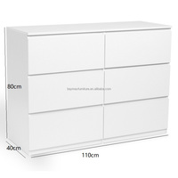 Commode style européen à la mode, 6 tiroirs, meuble chambre à coucher, table de chevet avec tiroirs