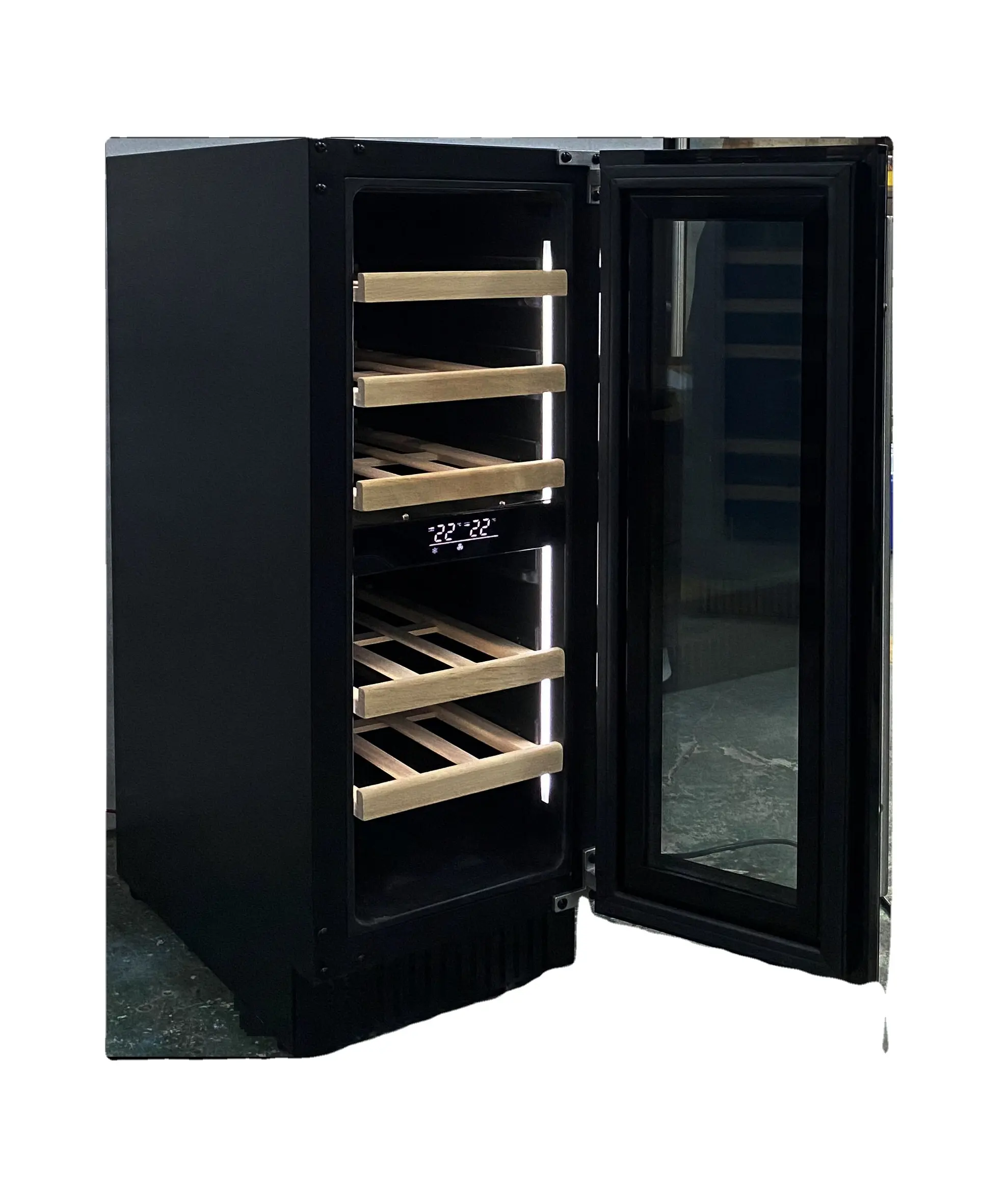 상업용 가정용 미니 바 냉장고 와인 캐비닛 쿨러 내장 Led 빛 작은 독립형 와인 캐비닛 냉각기