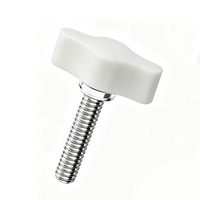 Vis à molette de précision noire en forme d'étoile avec tête moletée en plastique et caoutchouc, modèles M4 M5 M6 M8 M10 M12, fabrication OEM