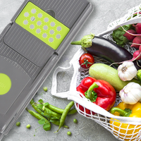 Accessoires et Gadgets pour la Maison et la Cuisine : Outil Coupe-Légumes Multifonctionnel, Hachoir à Oignons Manuel, Coupe-Légumes avec Récipient