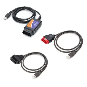 カスタムRoHS REACHTUV認定ミニobd iiコネクタ16ピンobd2-USBケーブル