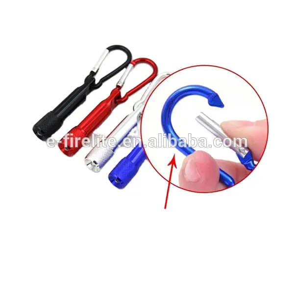 Promotional mini LED keychain light with carabiner