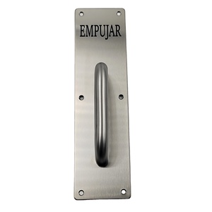 Placca Porta Push Pull Elegante In PVC 3D - Segnaletica Per Entrata/Uscita, 12,7x6,3 Cm, Colore Nero, Adesiva Per Ufficio E Negozi - 2