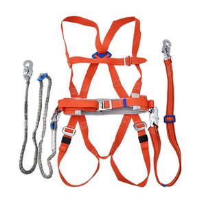 Arnés de Seguridad de Cinco Puntos LANTIAN, Cinturón de Protección Anticaídas de Cuerpo Completo con Cuerda de Doble Gancho para Trabajos en Altura - Product Image 1