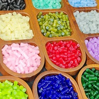 Cuentas Sueltas de Vidrio con Forma de Bambú de Estilo Chino Antiguo, 6x12mm, Imitación Jade, para Fabricación de Joyería DIY, Venta al Por Mayor
