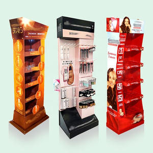 Rak Promosi Kosmetik Supermarket, Rak Display Karton Kustom untuk Kuas Makeup dengan Pengait - Product Image 3