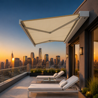 Ventes Flash : Auvent Rétractable Motorisé à Cassette Intégrale en Aluminium pour Terrasse Extérieure et Balcon, Protection Pluie, Certifié CE, Étanche et Anti-UV
