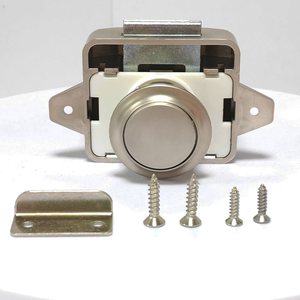 BL01-PN Push Button Lock for RV Camper Motor Home Caravan-Catch Cupboard <strong>Door</strong> <strong>Knob</strong> Latch - Product Image 3