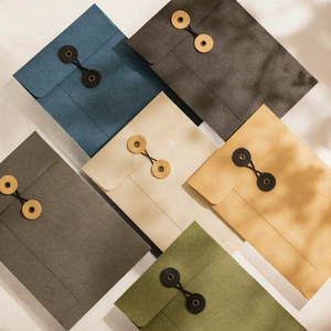 <span class=keywords><strong>Kraft</strong></span> phong bì giấy với nút và chuỗi đóng cửa cho quà tặng hoặc ví sử dụng chuỗi Ribbon bao gồm - Product Image 2