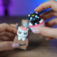 Jouet mécanique anti-stress en forme de chat mignon, interrupteur à clic, portable, marque FUSEJOY, en PLA, boîte surprise, cadeau pour enfants